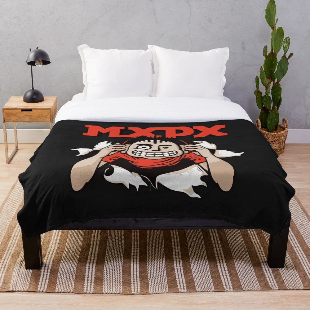 Cozy mxpx music-inspired plush blanket