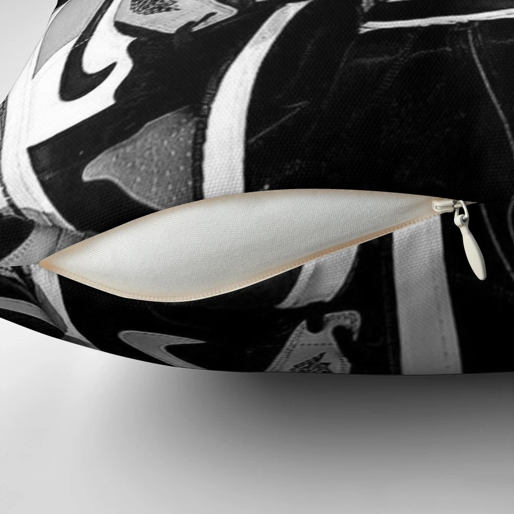 Vintage-inspired Nike Retro 1 sneaker design art print pillow