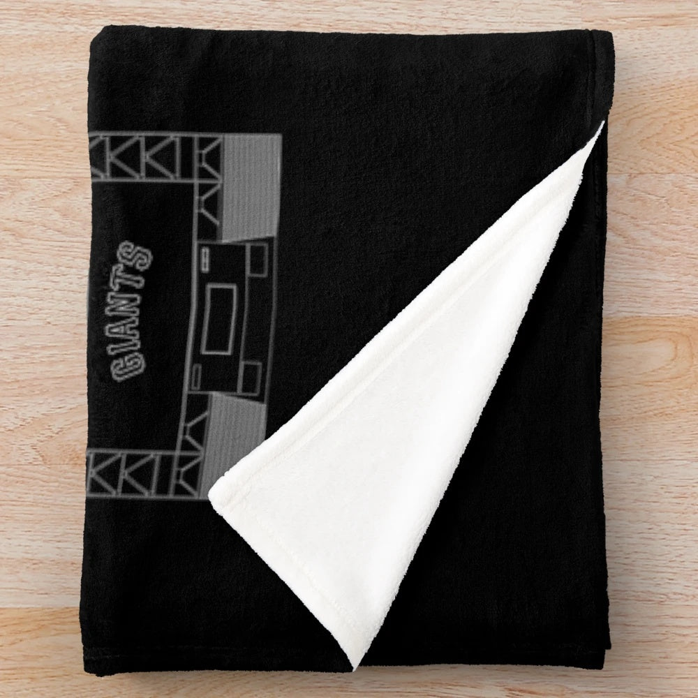 Vintage-style Oracle Park baseball stadium plush blanket