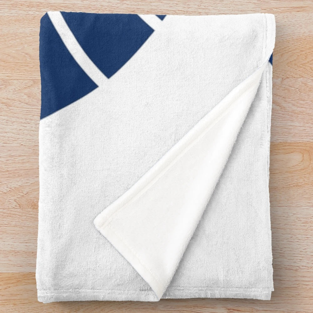 Plush blanket with vintage Pan Am airline logo design