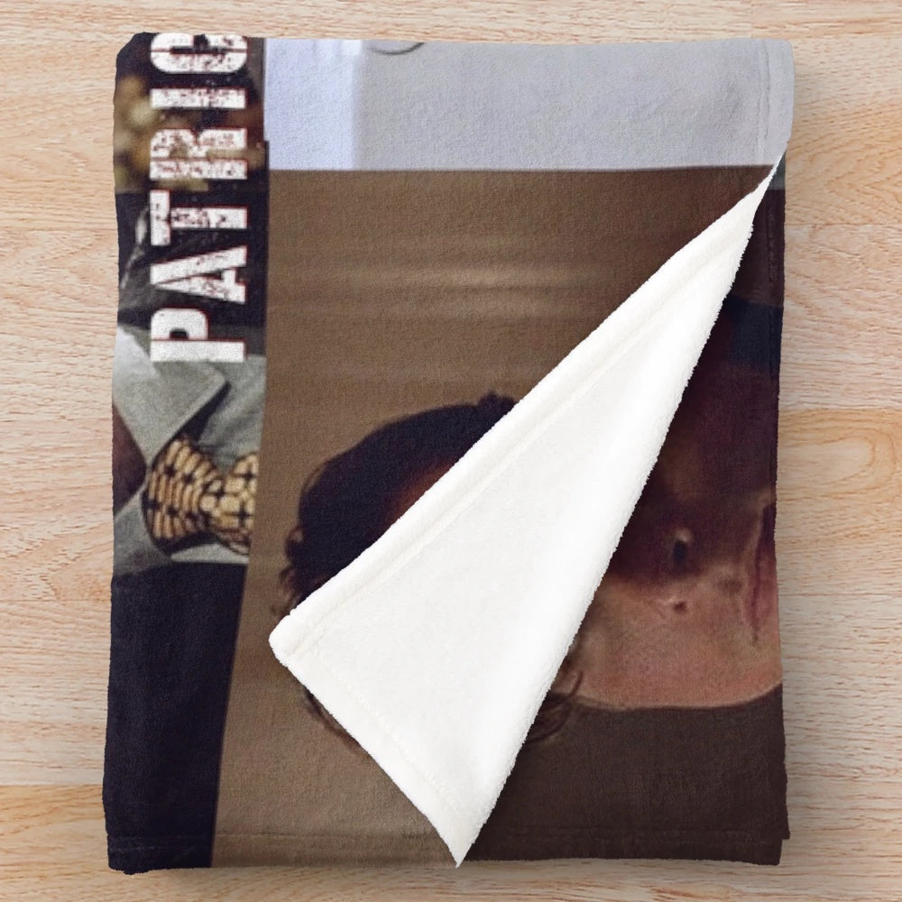 Vintage-Inspired Patrick Bateman Plush Blanket from the movie American Psycho