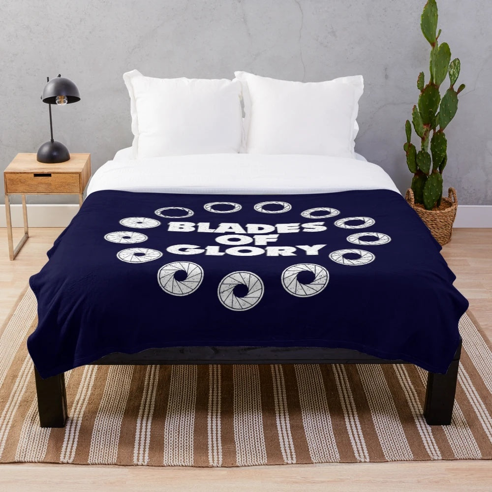 Photographer's Plush Blanket with Vintage Camera Motif