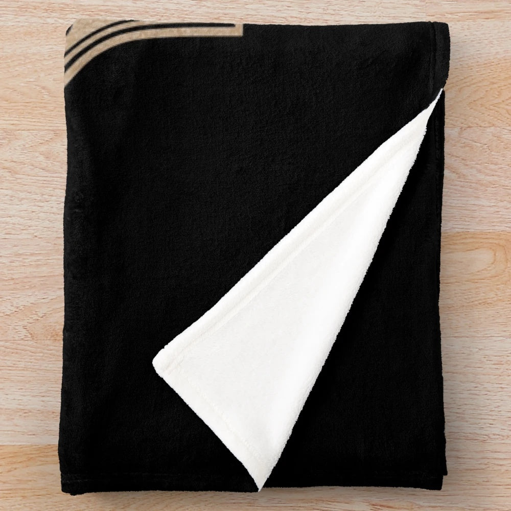 Vintage plague doctor plush blanket with winged hourglass and retro gothic design