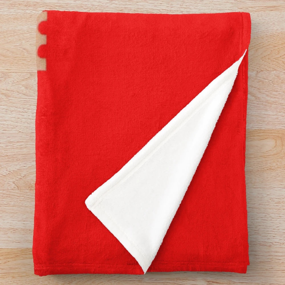 Vintage-style plush blanket featuring a retro cinema ticket design