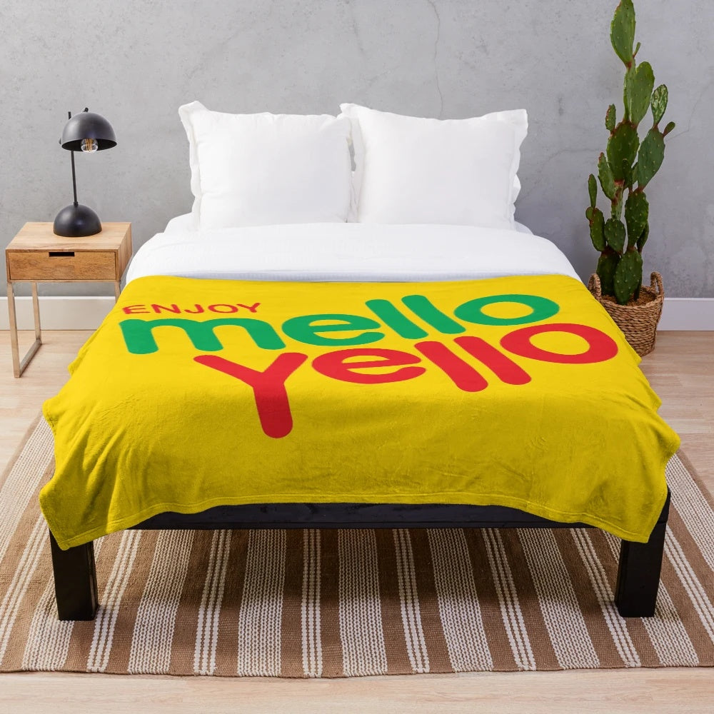 Vintage-inspired Mello Yello plush blanket