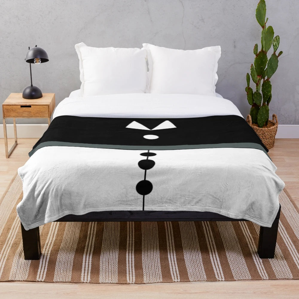 Cozy plush blanket with a classic cinema-inspired design