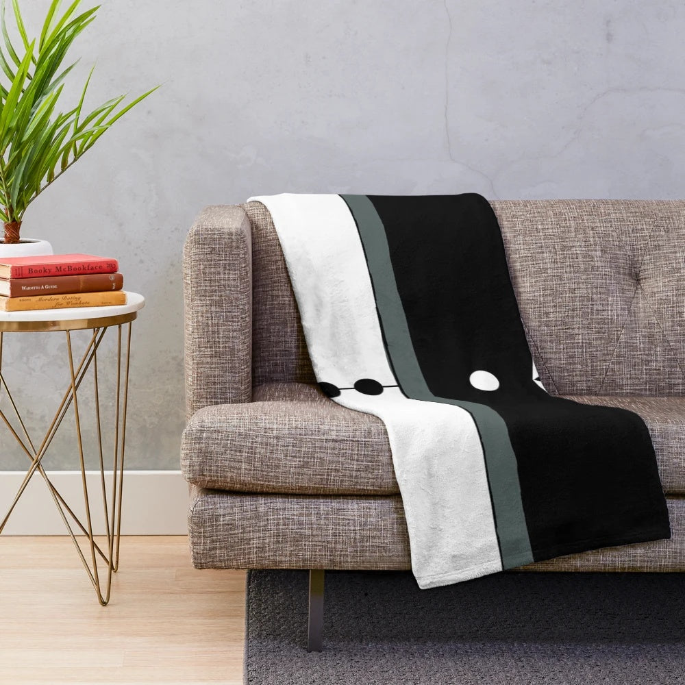 Cozy plush blanket with a classic cinema-inspired design