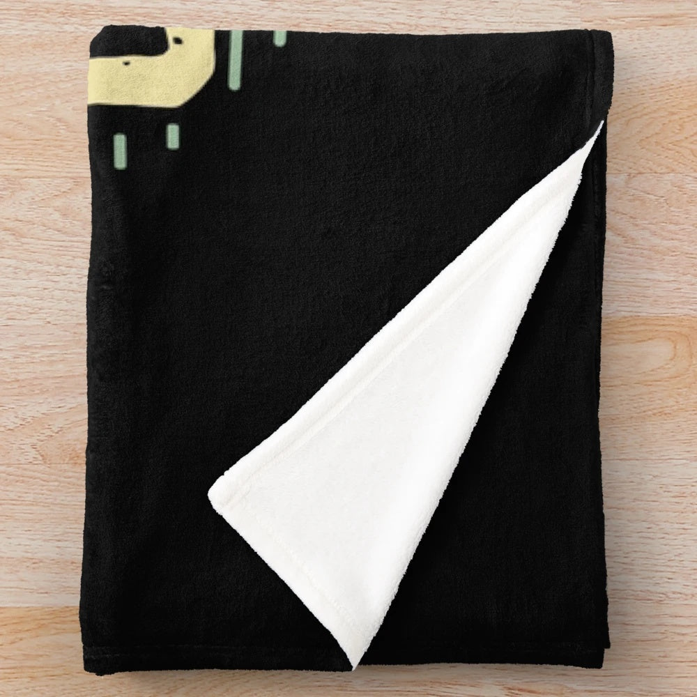 Plush blanket featuring a vintage-style illustration of a saxophone player