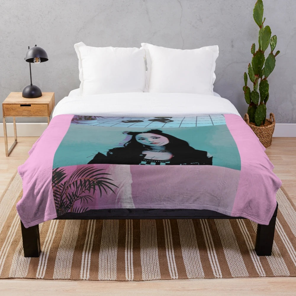 Vintage-Inspired Boa Plush Blanket