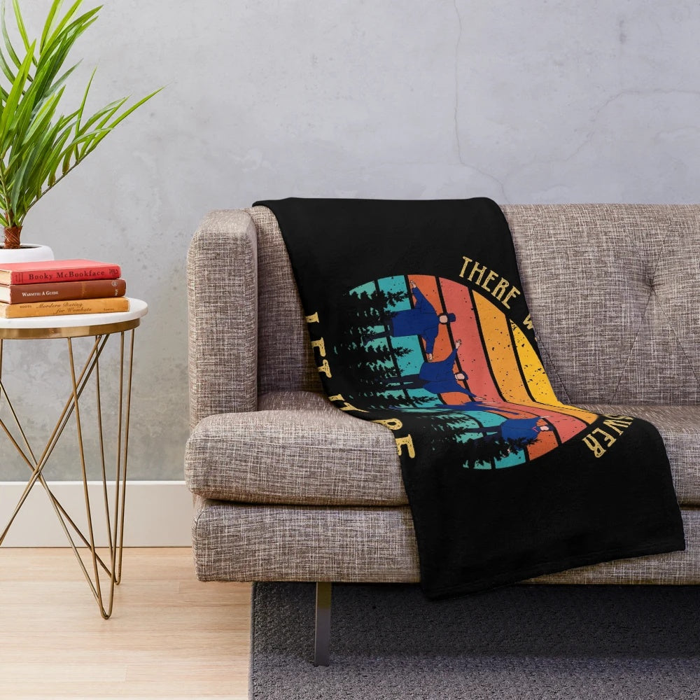 Vintage-inspired plush blanket featuring the Beatles lyrics "There Will Be An Answer, Let It Be