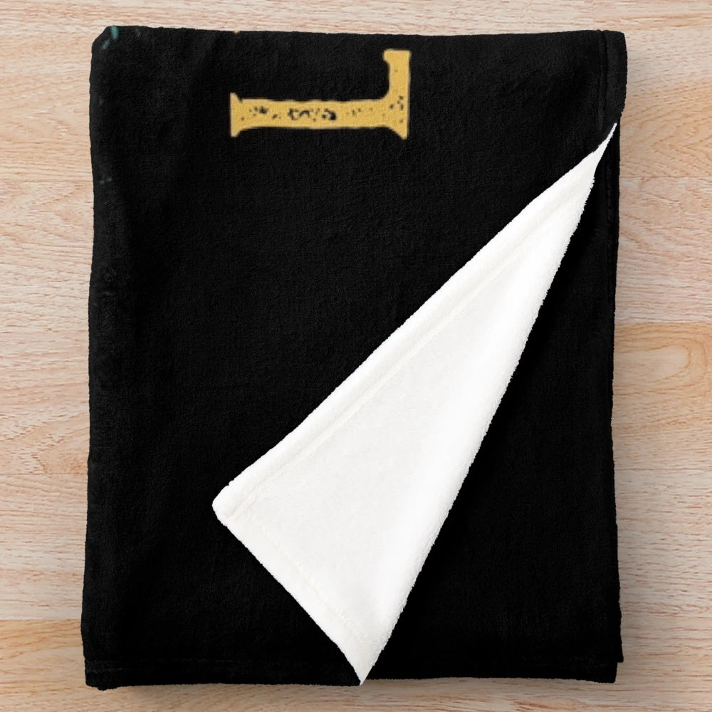 Vintage-inspired plush blanket featuring the Beatles lyrics "There Will Be An Answer, Let It Be