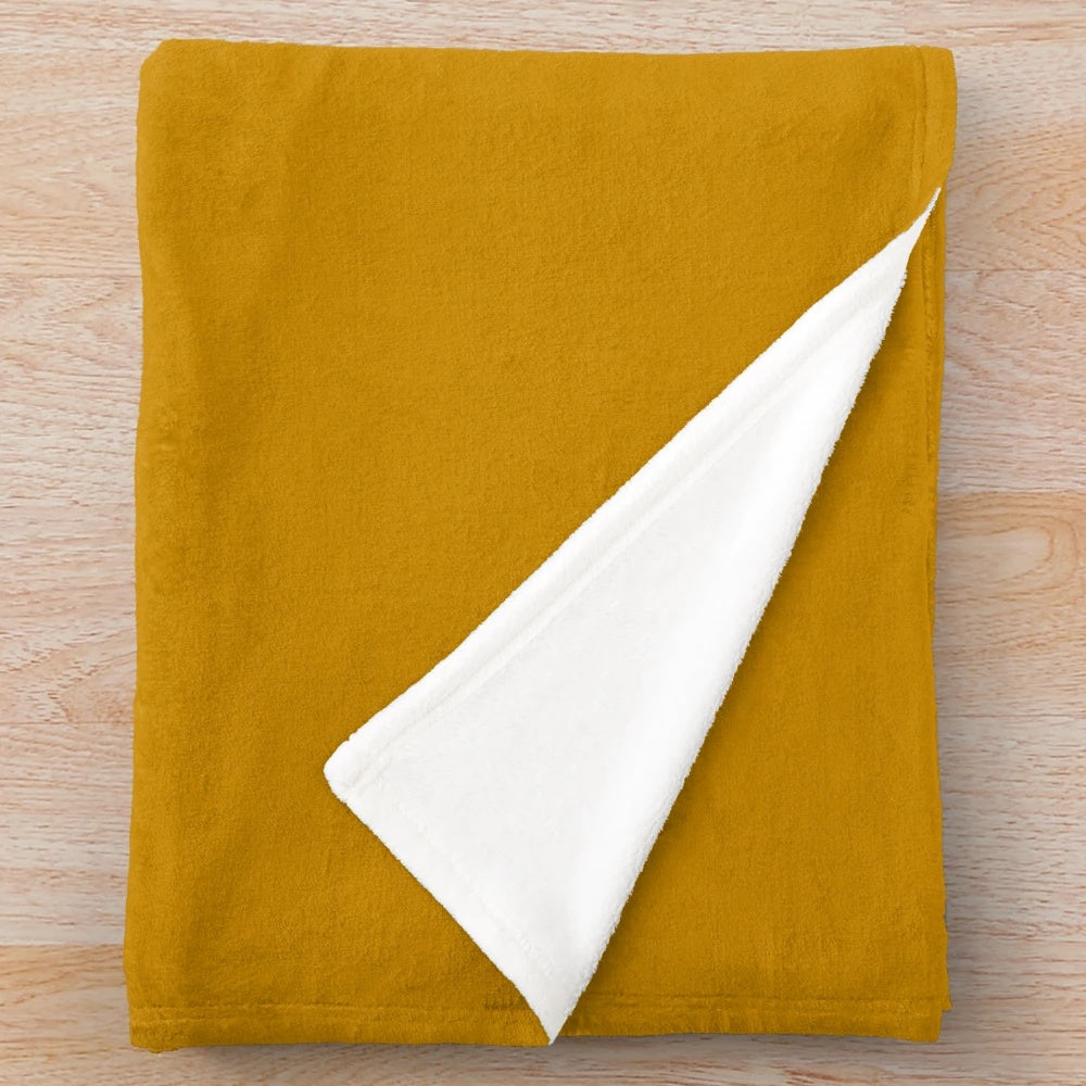 Vintage-inspired plush blanket featuring Pyrex Butterfly Gold design