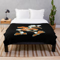 Vintage-inspired plush blanket featuring the Sebastian mascot of the University of Miami