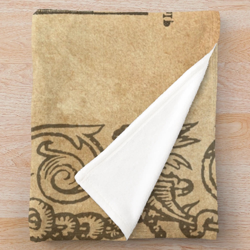 Plush blanket featuring vintage-inspired design of Shakespeare's A Midsummer Night's Dream