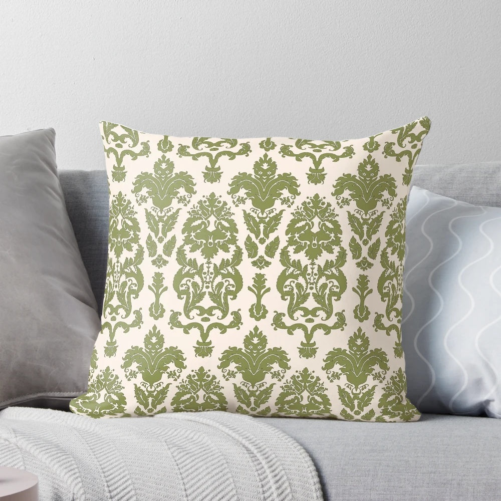Vintage-inspired pillow featuring a design inspired by the iconic curtains from the classic musical "The Sound of Music"