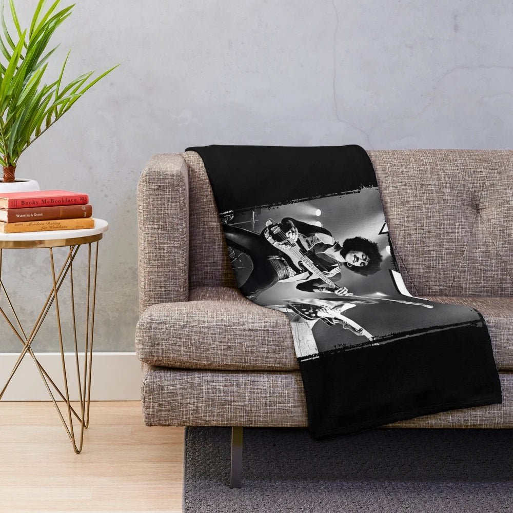 Cozy plush blanket featuring the iconic Thin Lizzy band logo