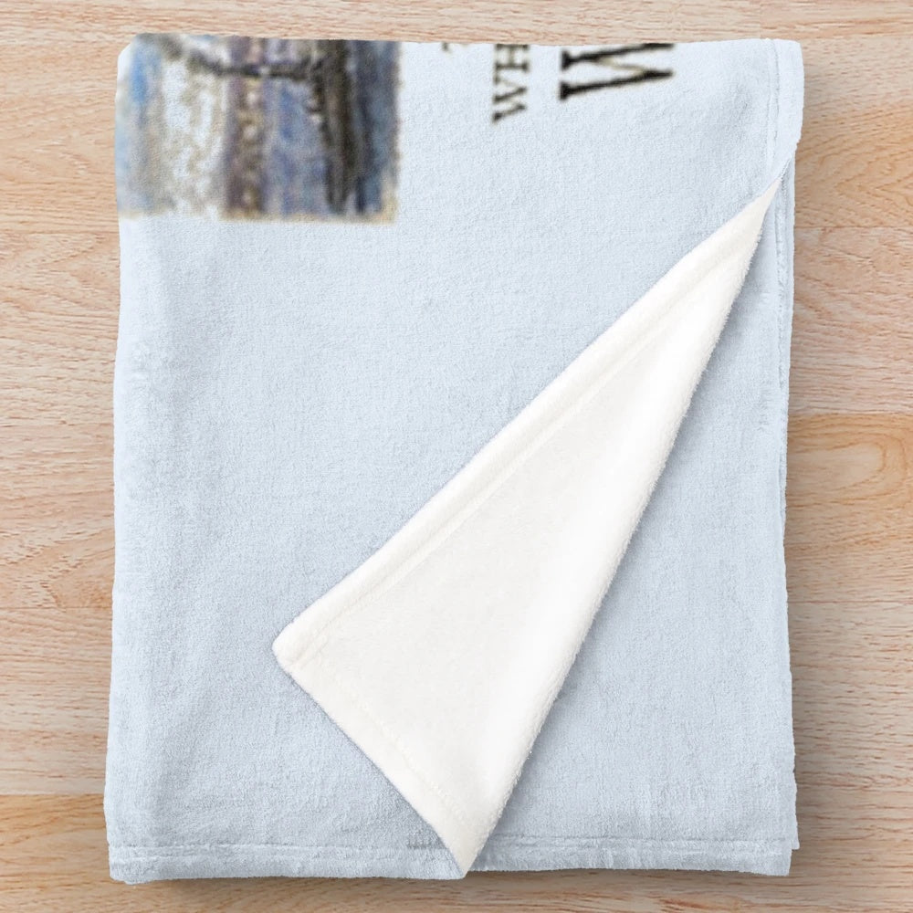 Vintage-style Titanic sinking poster printed on a soft, cozy plush blanket