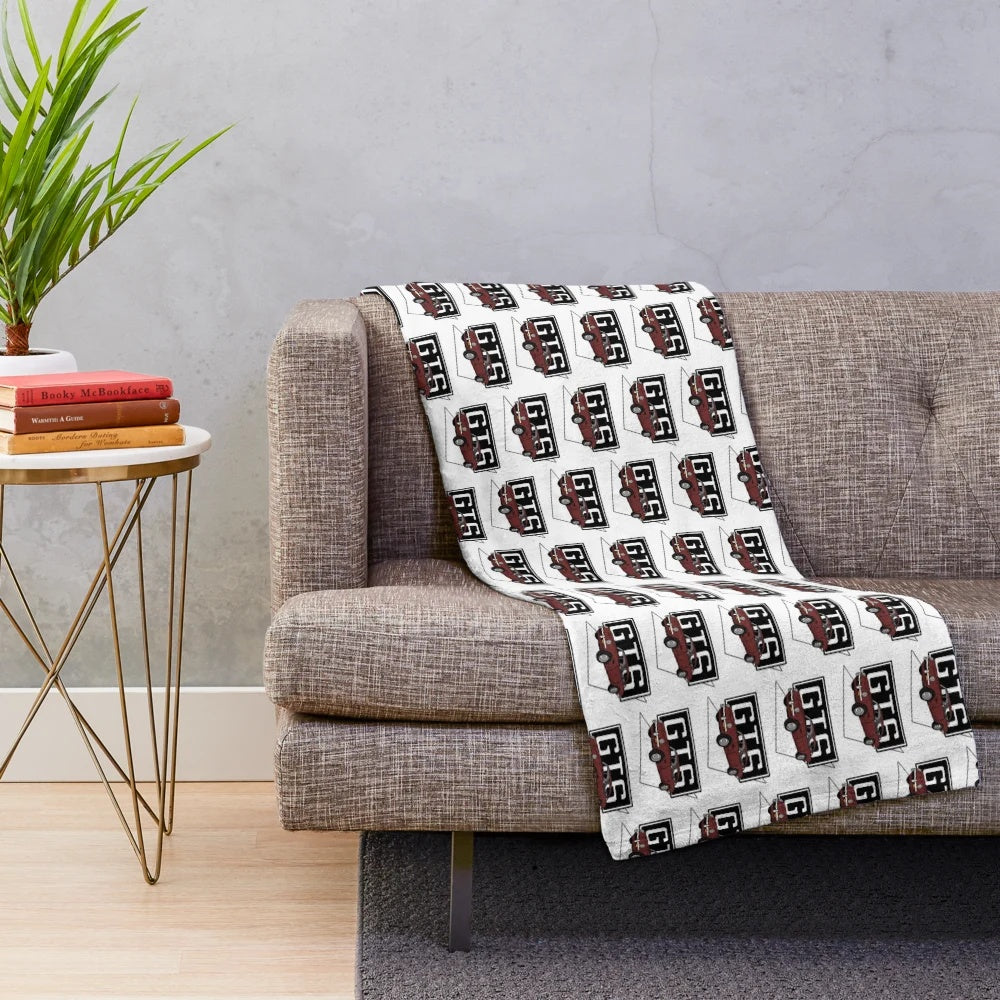 Triumph GT6 Vintage-Style Plush Blanket in Burgundy