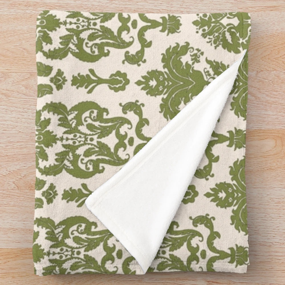 Plush blanket with a vintage-inspired curtain pattern from The Sound of Music