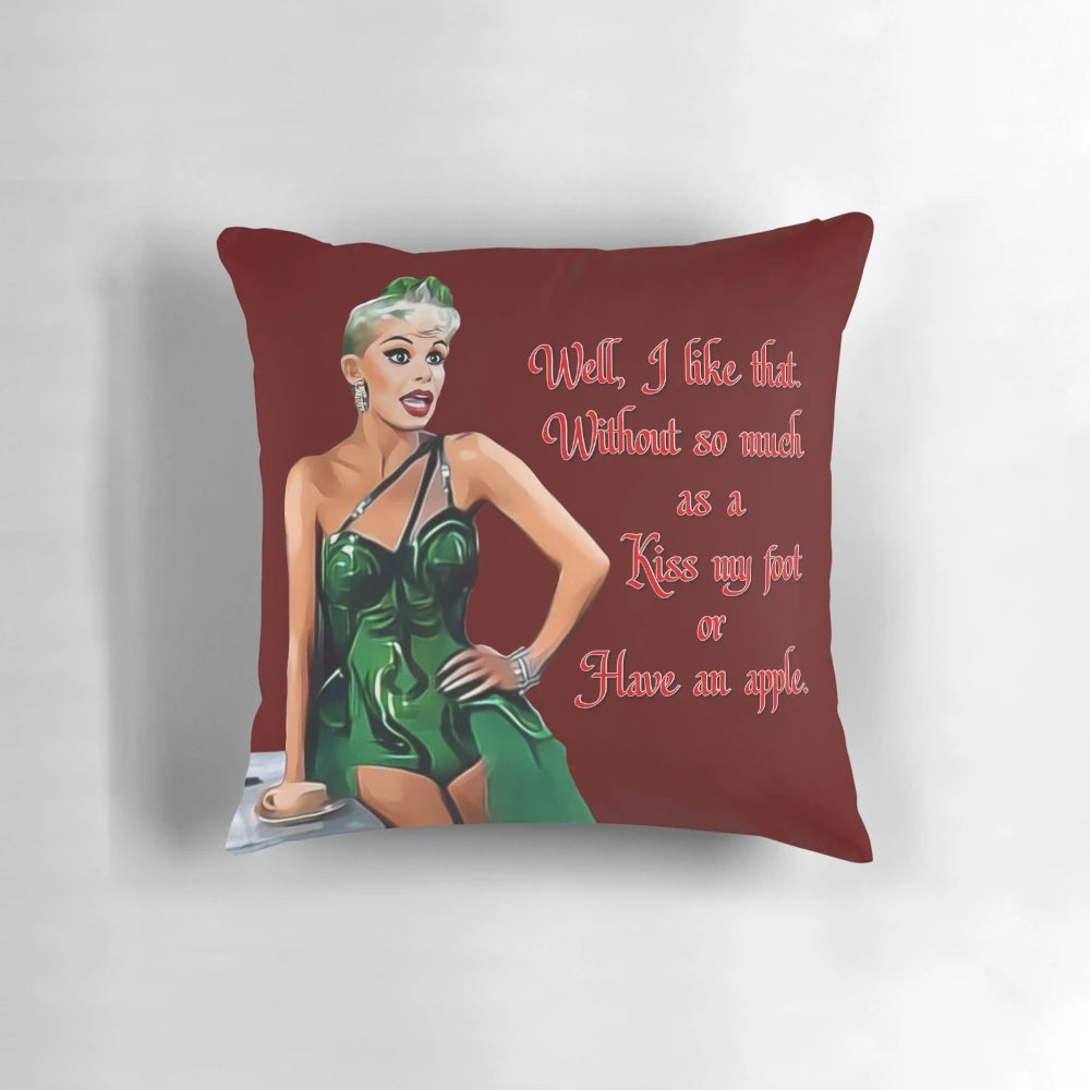 Vintage-Inspired 'White Christmas' Throw Pillow
