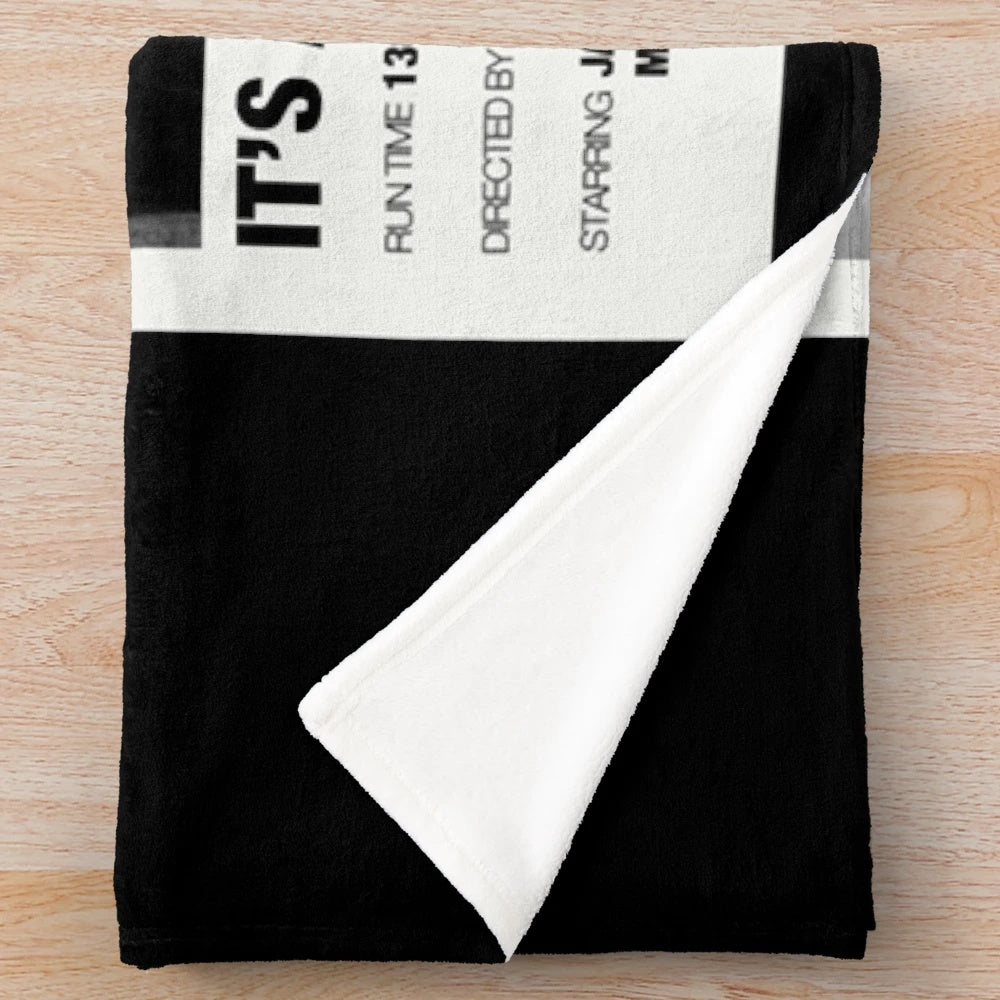 Vintage-style "It's a Wonderful Life" inspired plush blanket