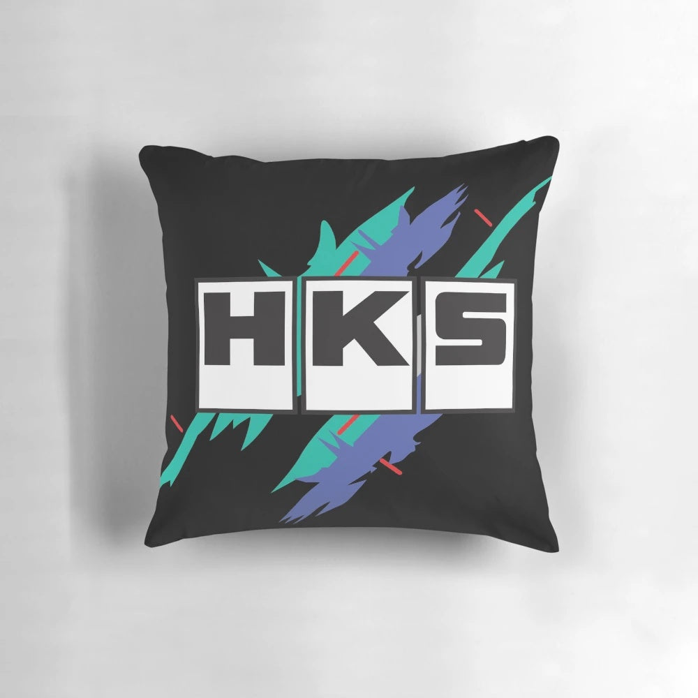 Vintage JDM drift-inspired pillow featuring Nissan, Toyota, and Skyline designs