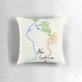 Vintage Jean Cocteau art pillow featuring a retro Paris exhibition litograph design