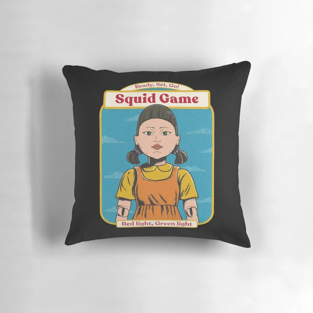 Vintage Squid Game Doll Pillow, a stylish and cozy accent for your home