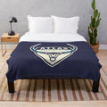 Vintage lacrosse-themed plush blanket