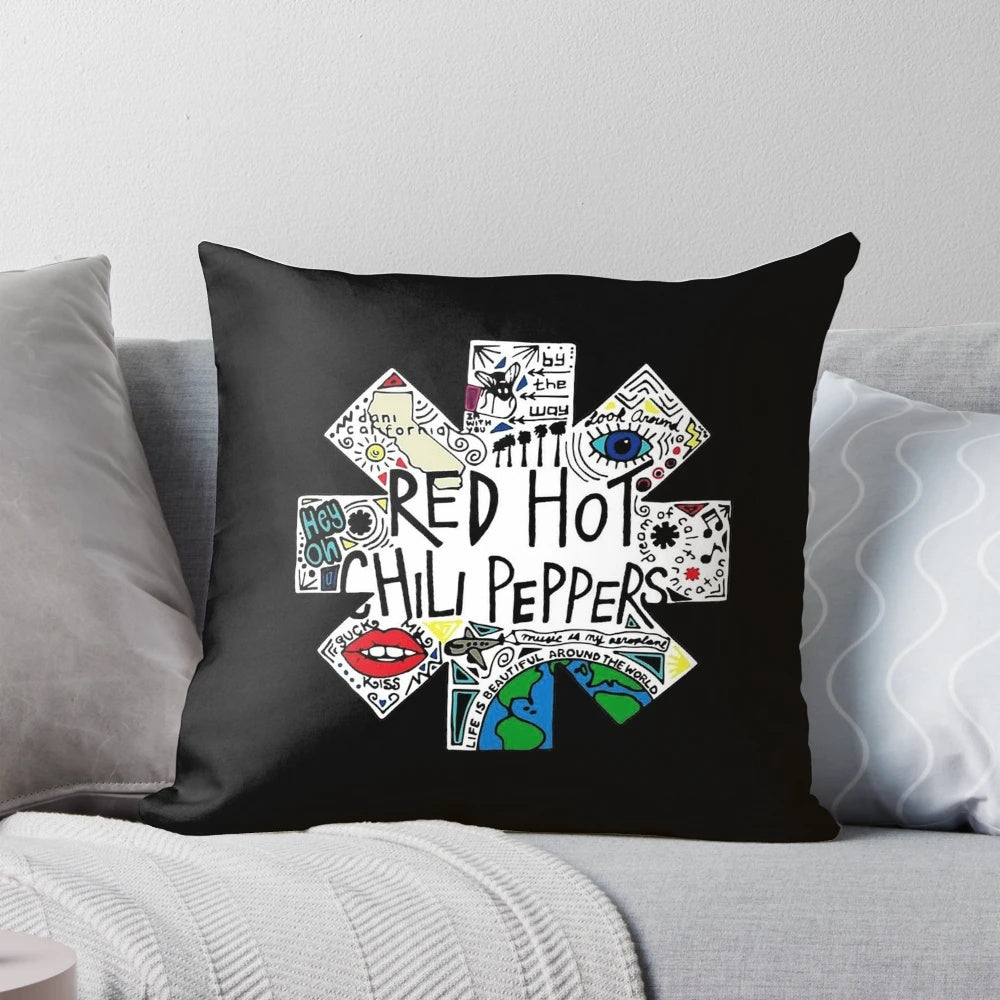Vintage Lips Chili Earth Pillow, featuring a chili and earth-toned design for a cozy and nostalgic touch.