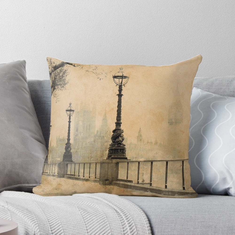 Vintage photo of a London landmark, with a grunge, old-style texture