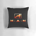 Vintage-style pillow featuring a classic Scania truck design