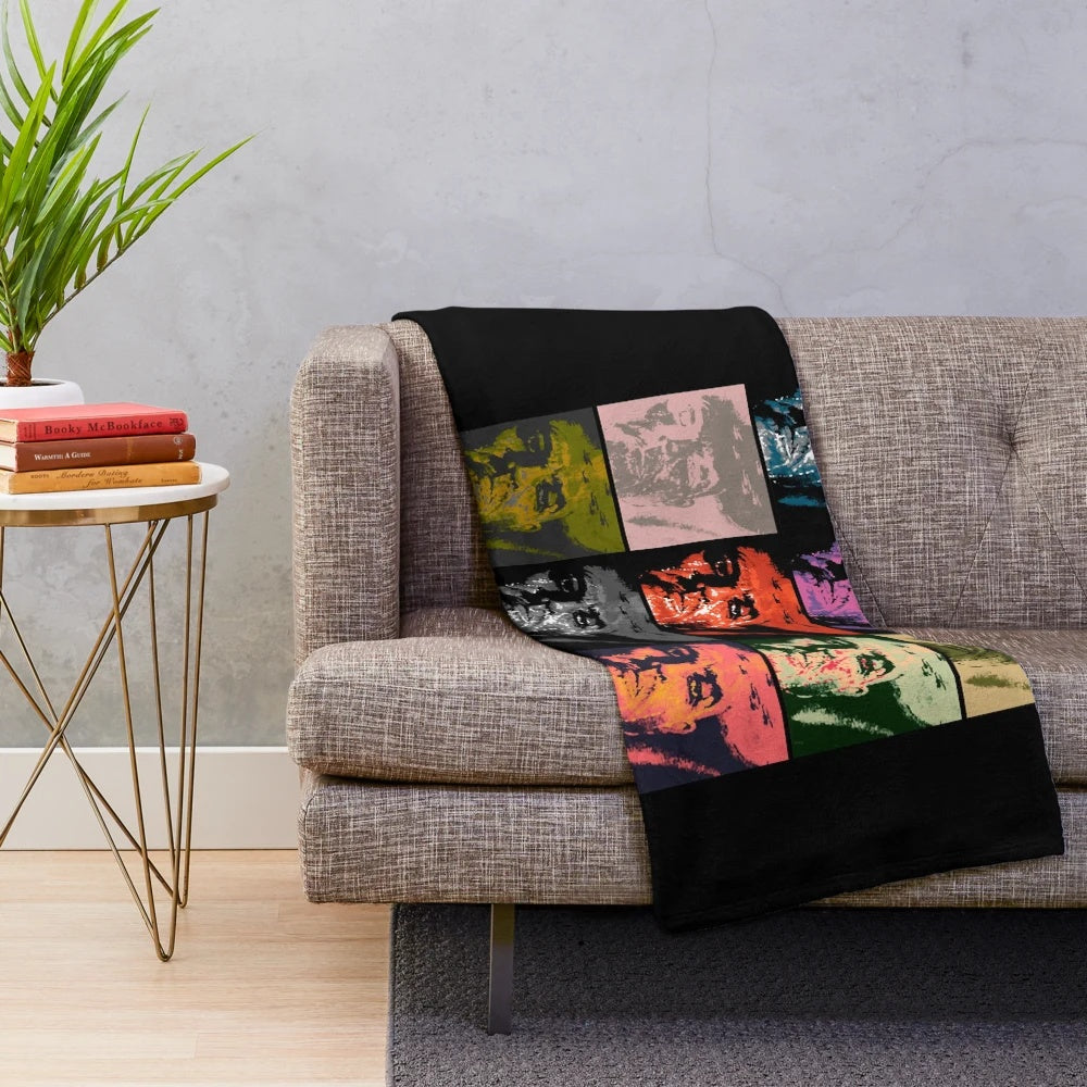 Vintage Marlon Brando inspired plush blanket with Apocalypse Now and Godfather movie references