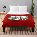 Vintage Marxist Plush Blanket featuring the faces of Karl Marx, Friedrich Engels, and Vladimir Lenin