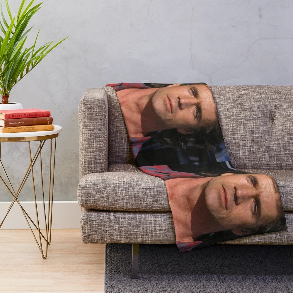 Mel Gibson Plush Blanket - Vintage Collectible Celebrating the 90s Movie Star