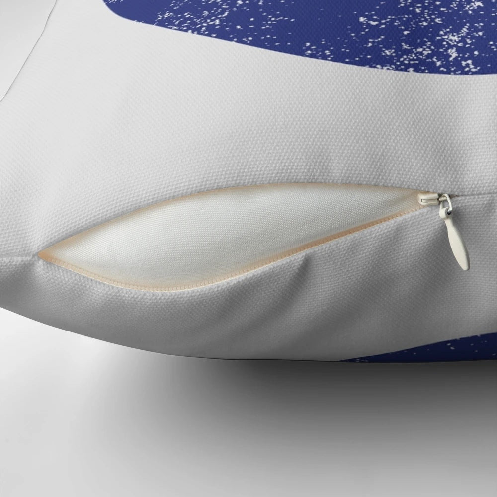 Vintage-style pillow featuring a distressed mod target logo design inspired by the iconic RAF type D roundel