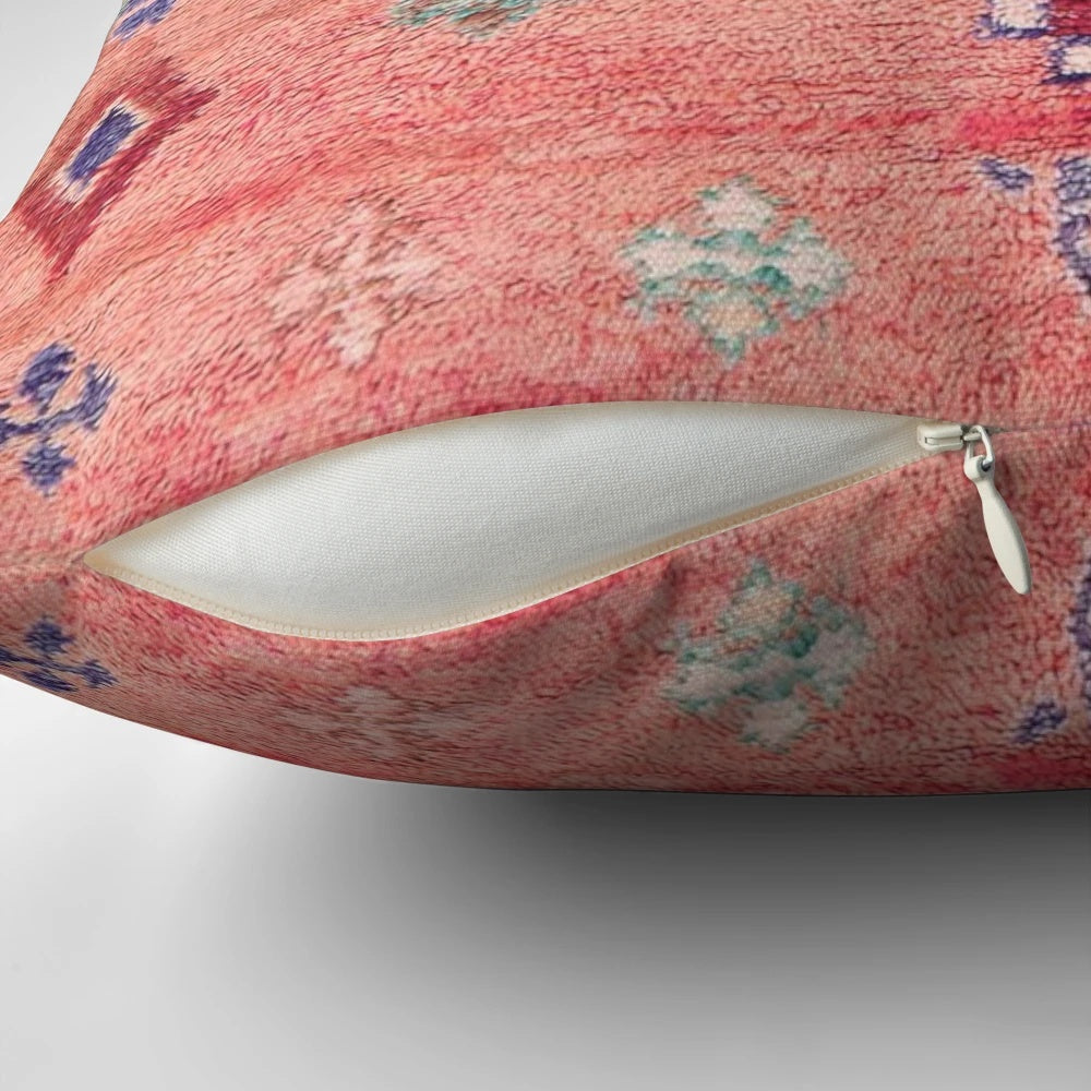 Vintage Moroccan-inspired heritage design pillow with abstract pattern