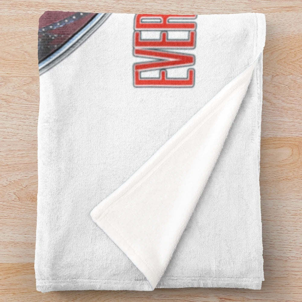 Vintage Motley Crue inspired plush blanket featuring band's logo and imagery