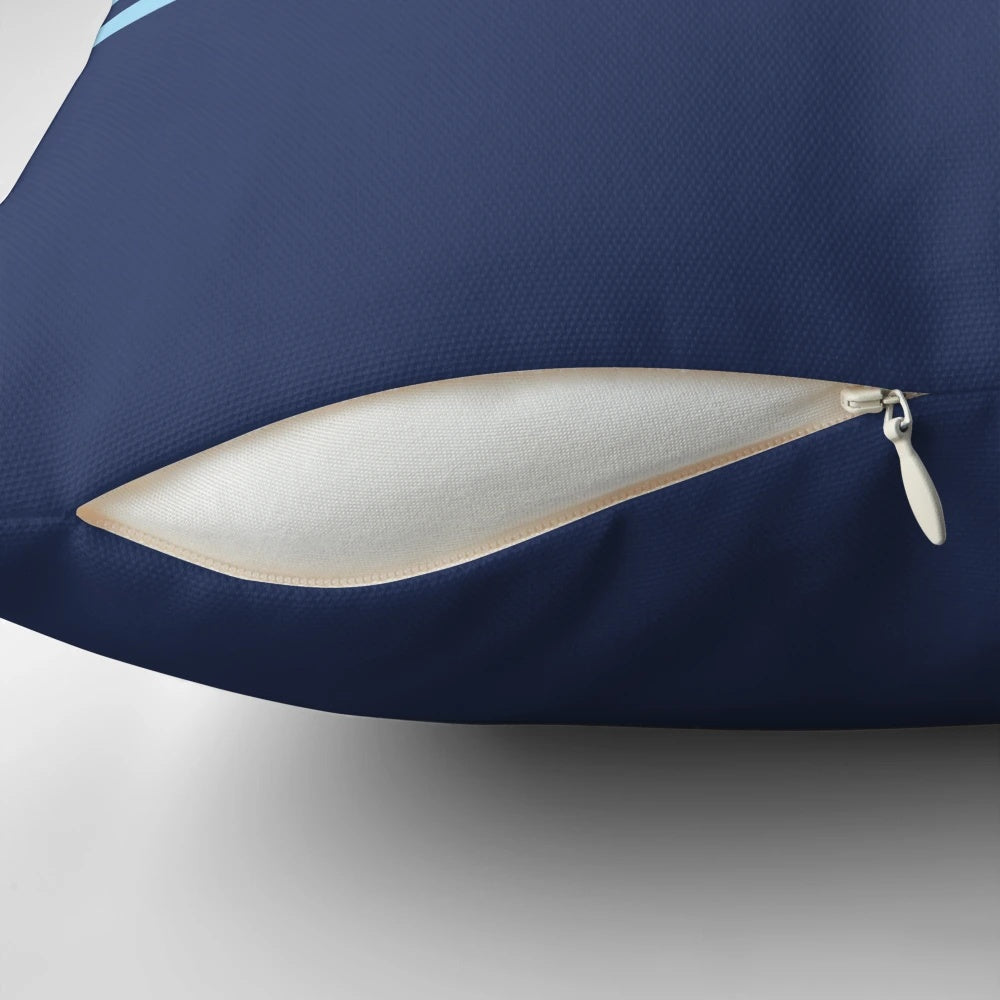 Vintage Motorsport Racing Pillow featuring the iconic Martini racing livery design