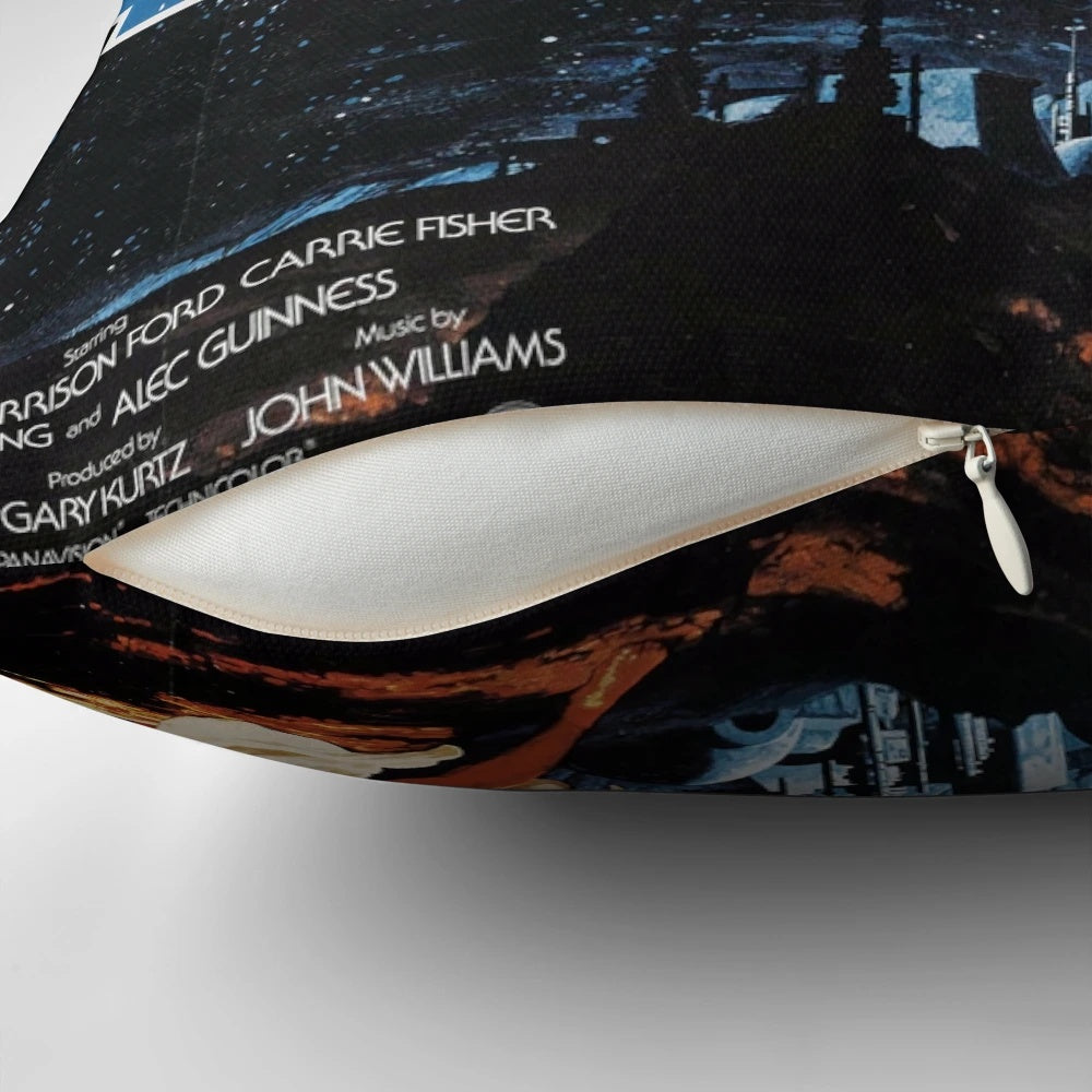 Vintage movie poster pillow with a classic cinema design, perfect for protesting and supporting charity causes.