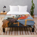 The Garden Band Plush Blanket - Vintage Music Inspired Cozy Bedding