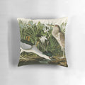 A vintage-inspired pillow featuring the Night Heron illustration from John James Audubon's "Birds of America" book.