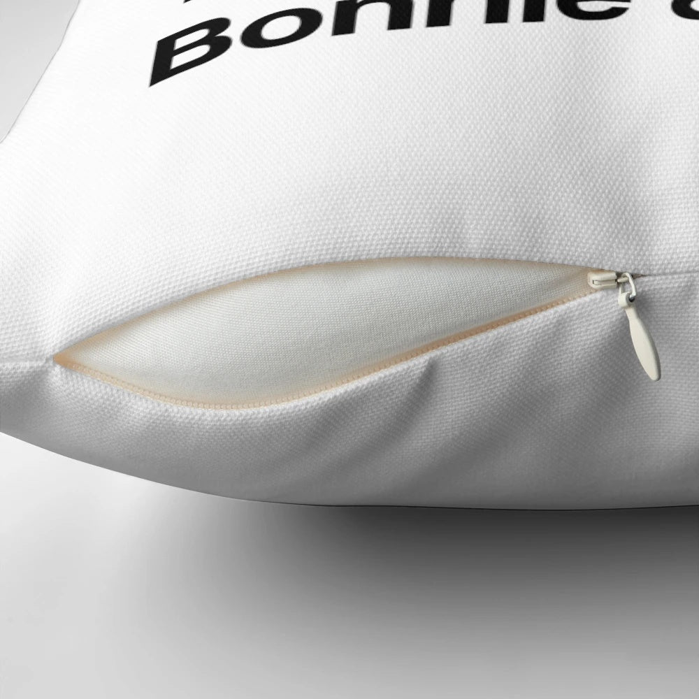 Vintage-inspired throw pillow featuring iconic Northport, New York pubs