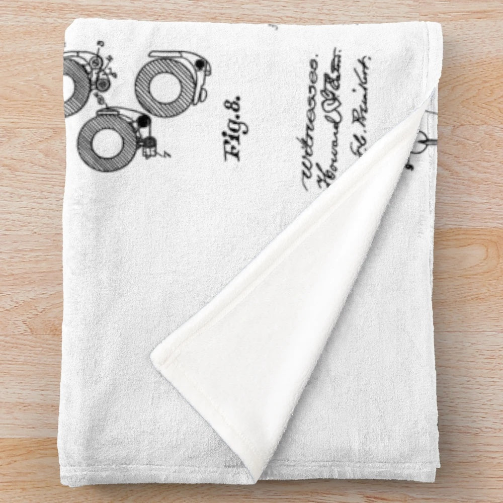 Vintage oboe player print on a plush blanket