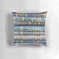 Vintage old books pillow with a rustic antique book spine design in shades of blue and gold