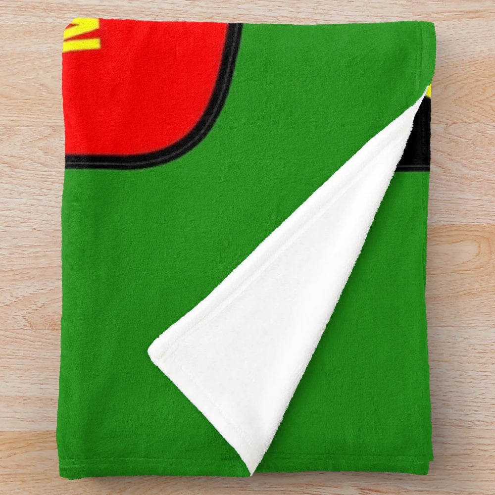 Vintage-inspired Oliver tractor plush blanket for farm and home decor