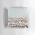 Vintage Paris Rooftops Morning Cityscape Wall Art Pillow