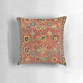 Vintage Persian rug inspired floral pattern printed on a decorative pillow cover