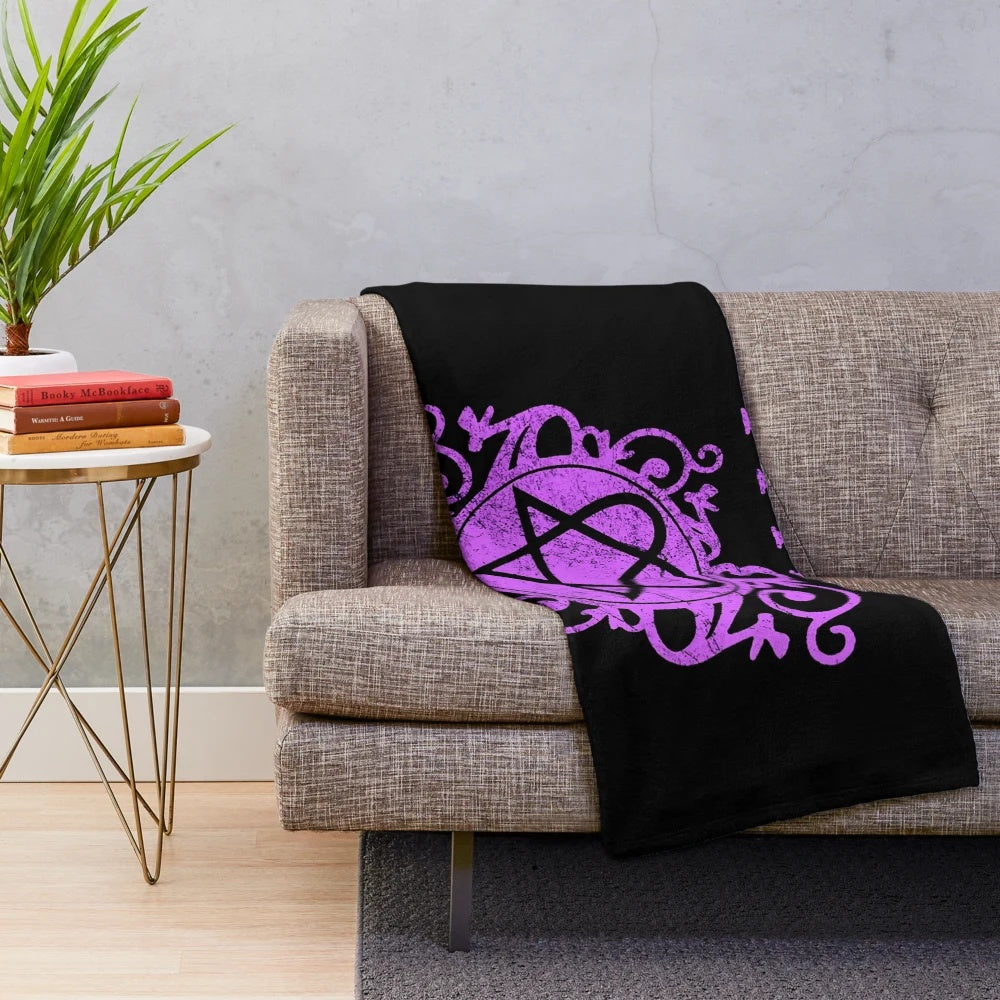 Vintage photographic plush blanket featuring the Him band
