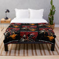 Vintage plush blanket with image of MMA fighter Jon Jones